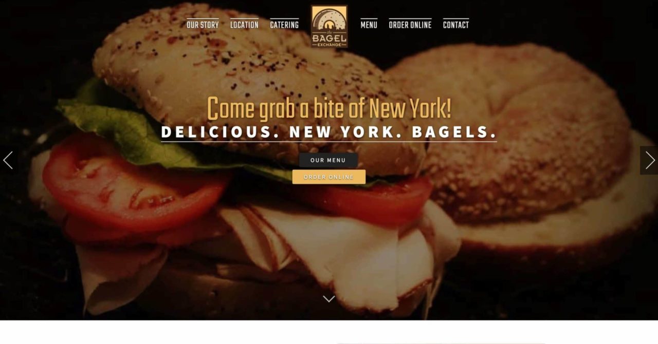 The Bagel Exchange homepage